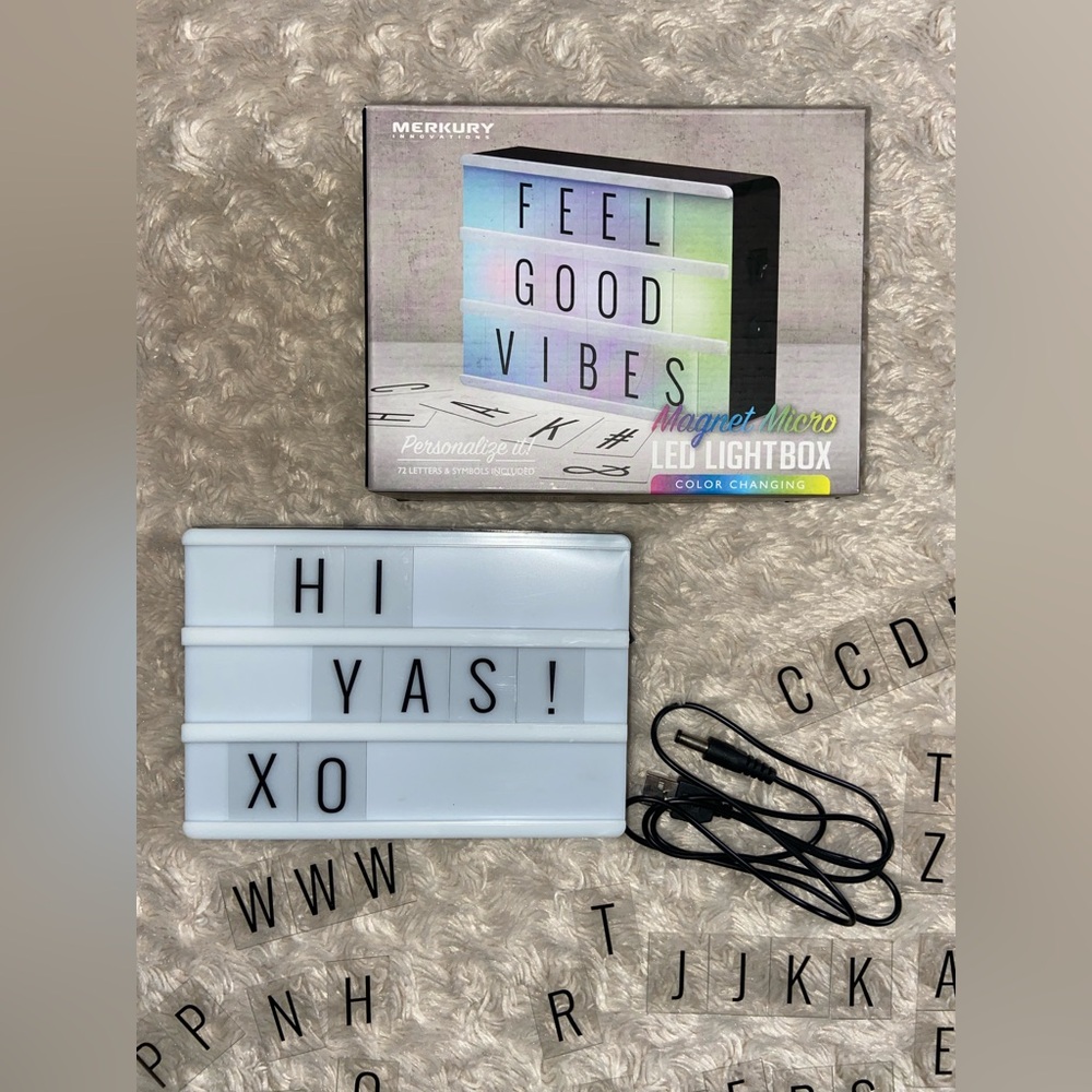 Color Changing Micro LED Marquee Lightbox Magnet USB Battery